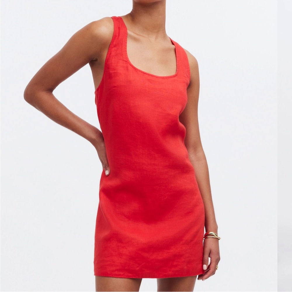 Madewell cross back a line mini dress